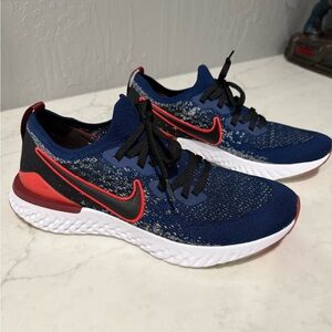 Nike Epic React, Blue and Red Running Shoes